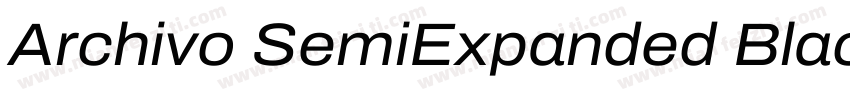Archivo SemiExpanded Black字体转换